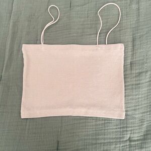 Zara Tan Spaghetti Strap Crop Top